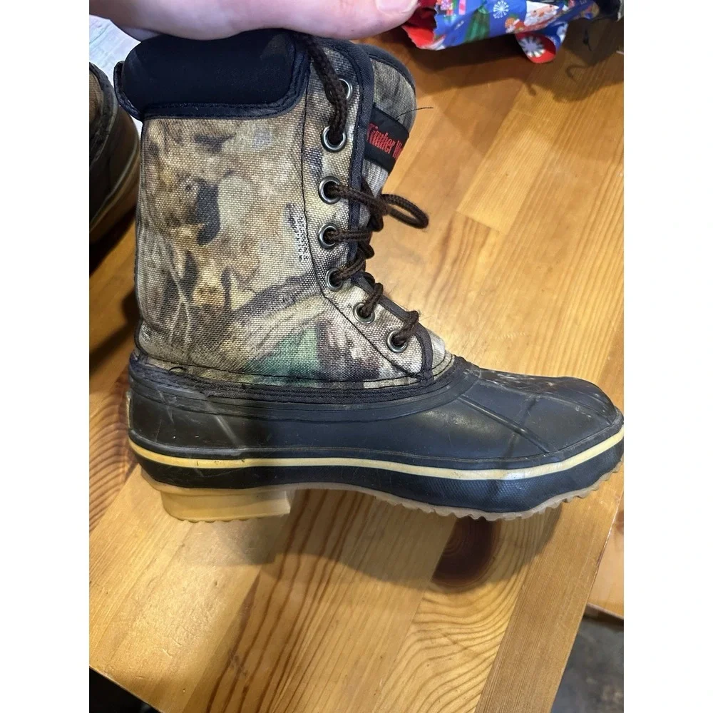 Timber Wolf  Thermolite Camo Boots Size 5 Hunting‎ Snow Waterproof Lace Up